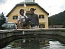 st.moritz july 2001 (041) me&kiko drinking by the funny house.jpg